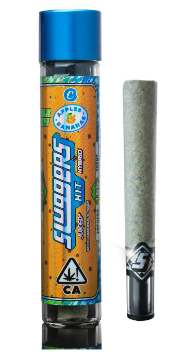 Sluggers Hit Cookies Apple and Banana ,Sluggers Pre Roll , Sluggers Pre Roll Euphoria , sluggers pre roll flavors , Sluggers Prerolls Kansas City